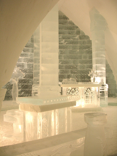 Ice Hotel Wedding chapel